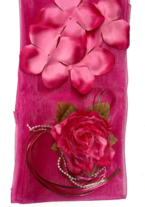 160B White Satin Flower Petal Girl Dress (2 of 2)