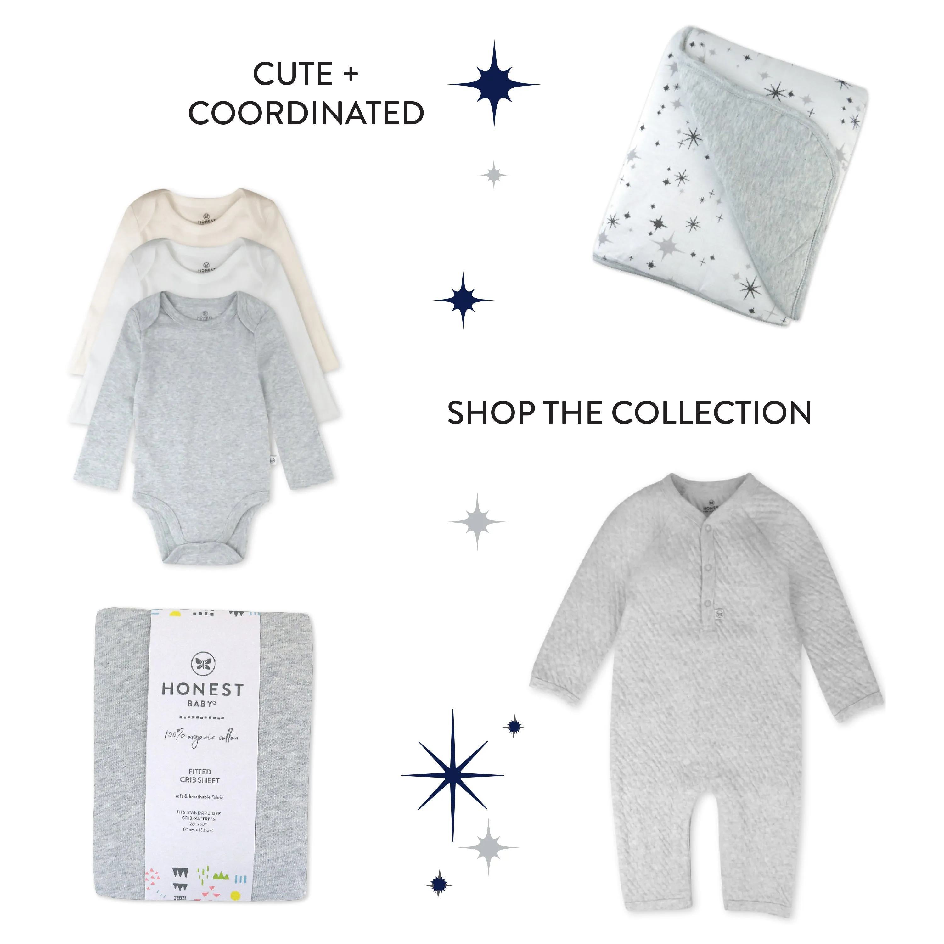 2-Piece Knit Stroller Blanket and Baby Hat