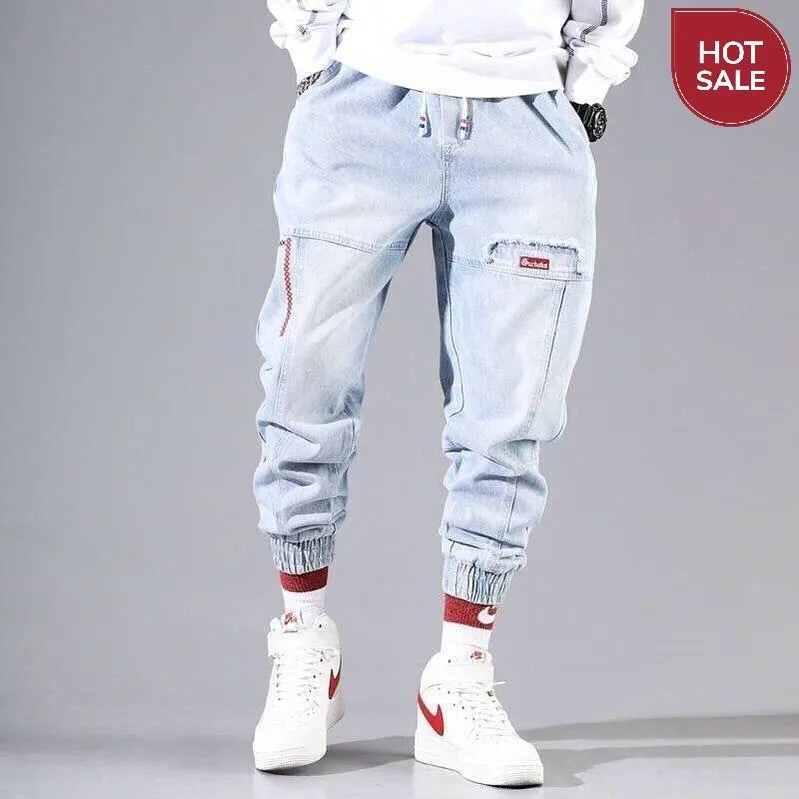2021 New Streetwear Hip Hop Cargo Pants Men's jeans Cargo Pants Elastic Harun pants Joggers Pants In Autumn and Spring Men Cloth