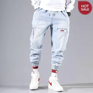 2021 New Streetwear Hip Hop Cargo Pants Men's jeans Cargo Pants Elastic Harun pants Joggers Pants In Autumn and Spring Men Cloth