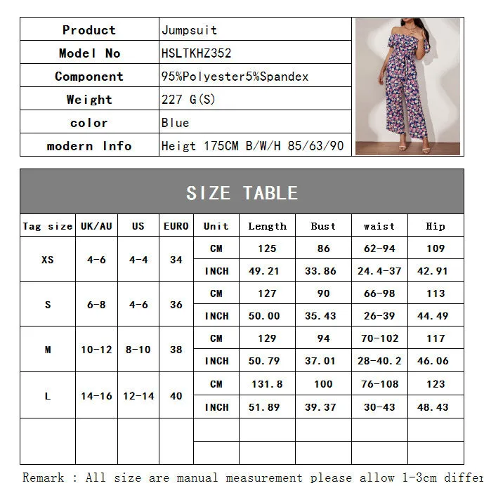 A-Z Women's New Ruffle Edge Off Shoulder Waist Jumpsuit