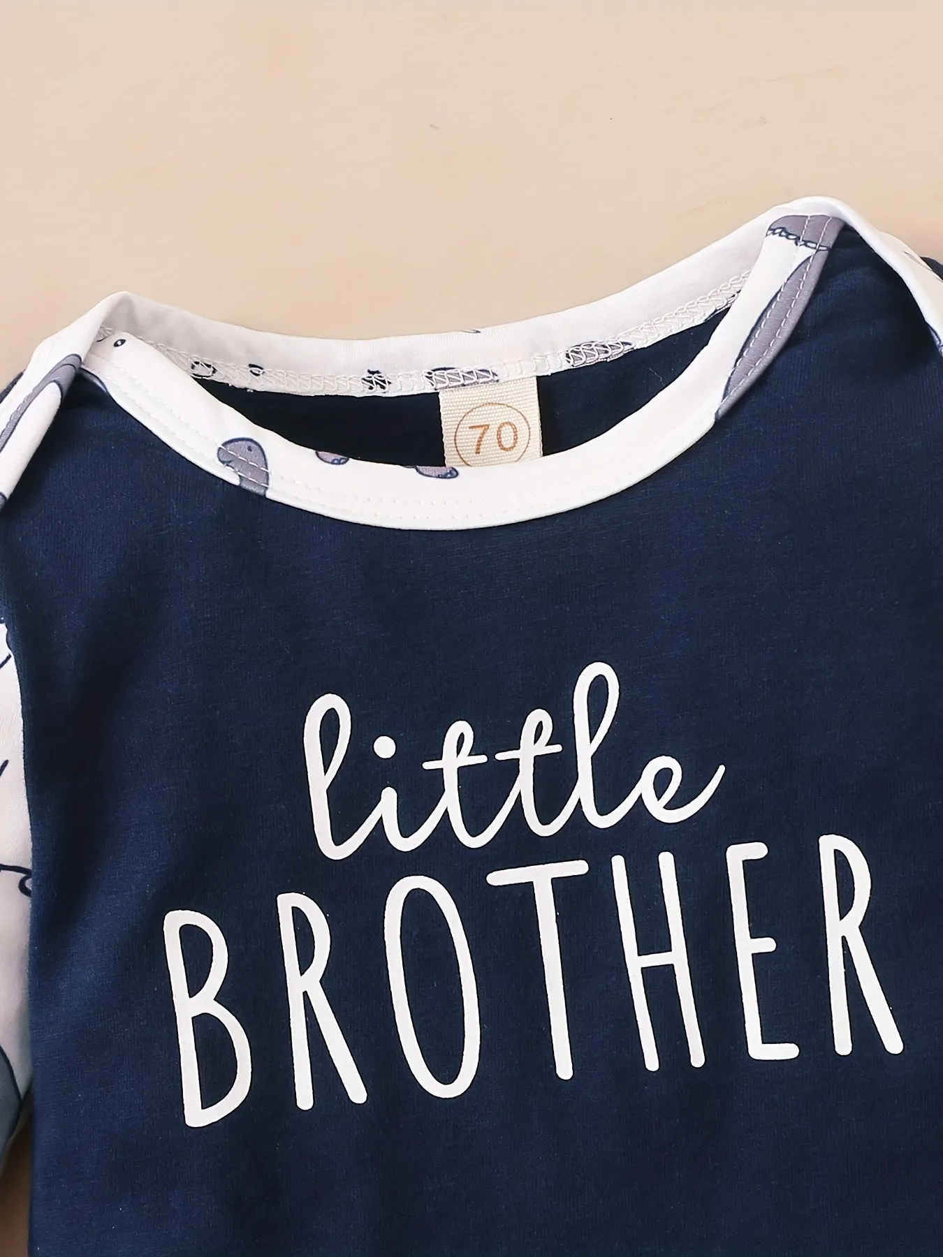 Adorable Dinosaur Print Romper Set for Infant Boys