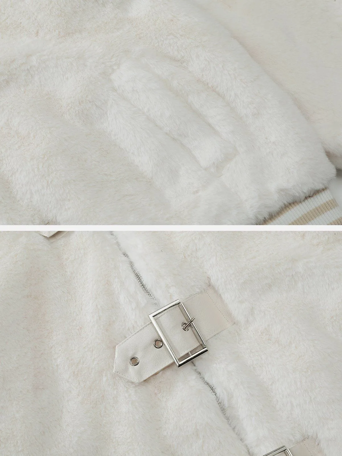 Aelfric Eden Leather Buckle Four Star Sherpa Coat