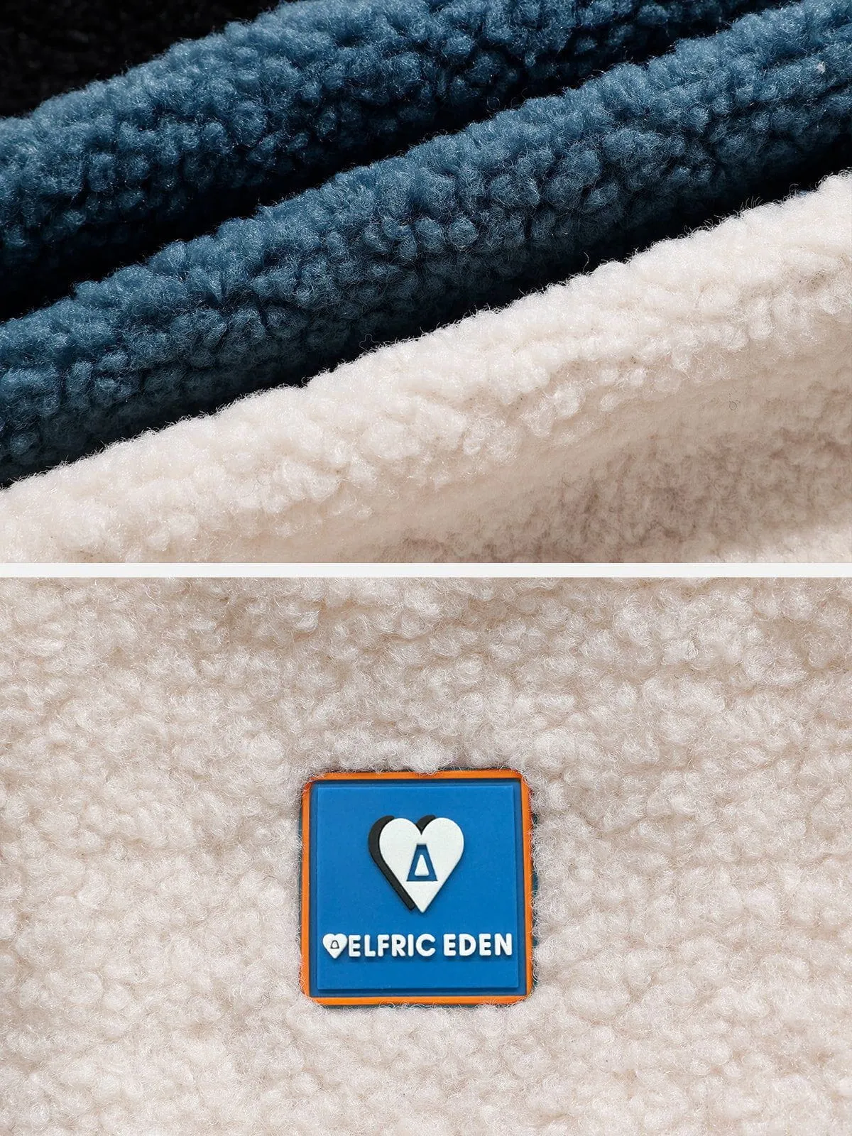 Aelfric Eden Three-color Patchwork Sherpa Coat