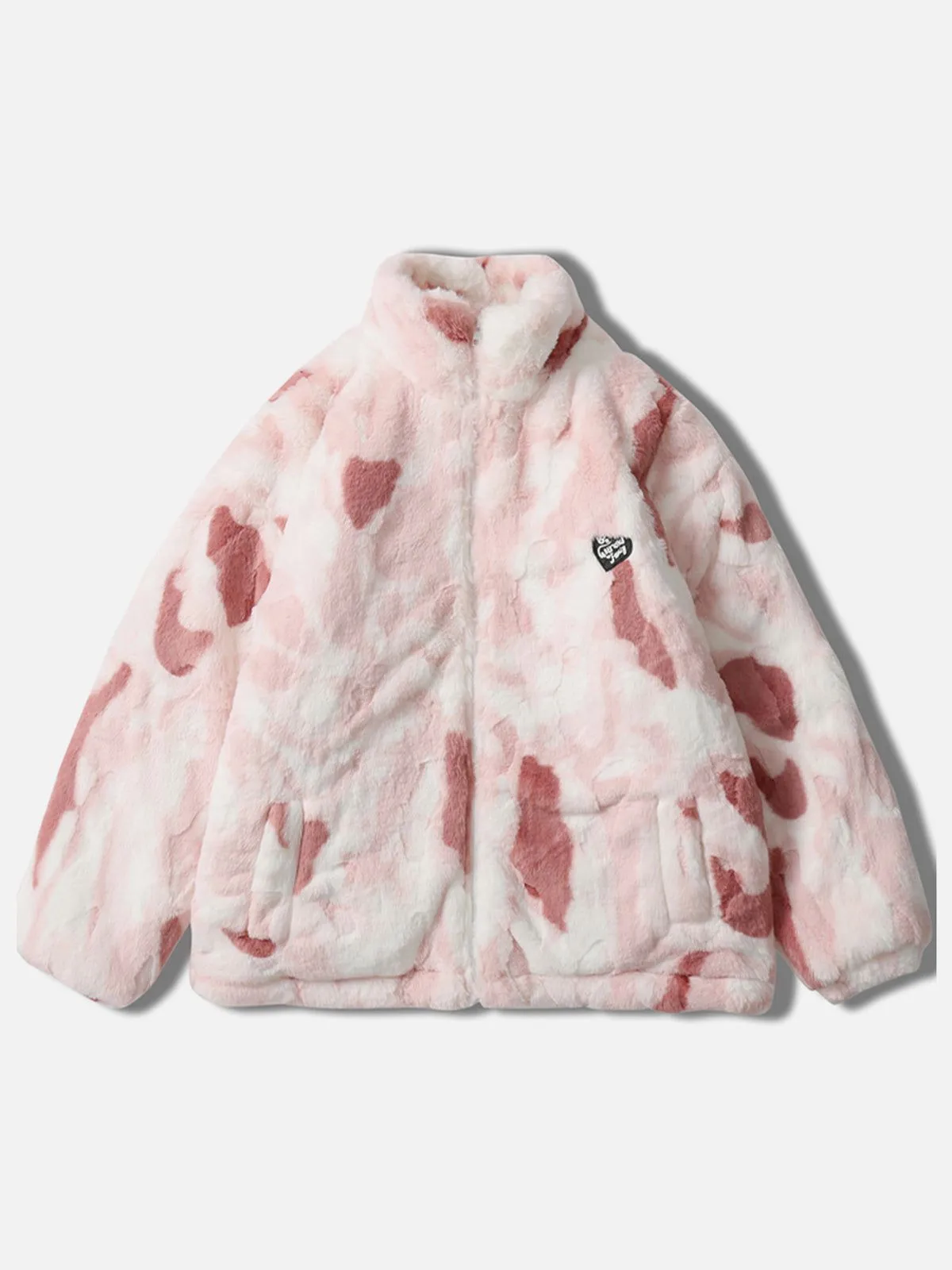 Aelfric Eden Tie-dye Heart Sherpa Coat