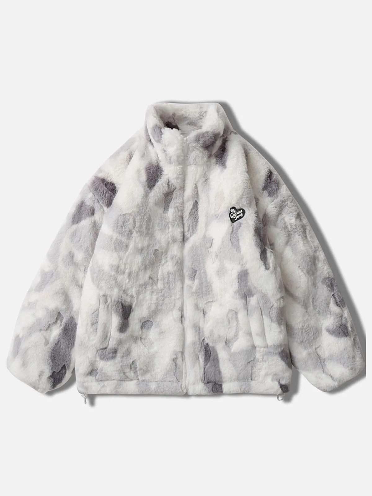 Aelfric Eden Tie-dye Heart Sherpa Coat