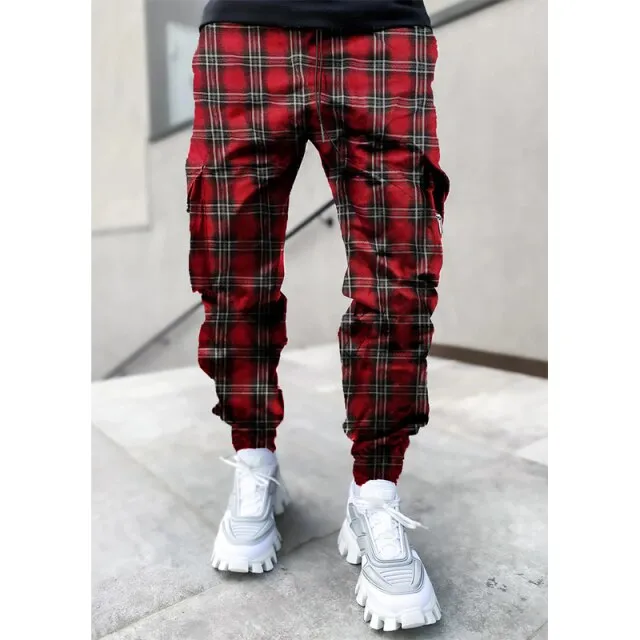 Aidase Fall Winter Fashion Streetwear Pants Sweatpants Men Joggers High Street Slim Cargo Pants Men Hip Hop Printing Pants Men Trousers