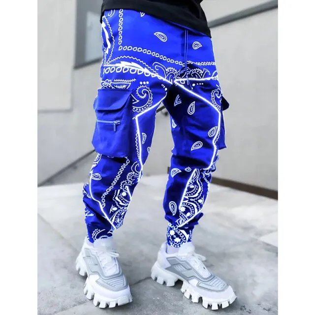 Aidase Fall Winter Fashion Streetwear Pants Sweatpants Men Joggers High Street Slim Cargo Pants Men Hip Hop Printing Pants Men Trousers