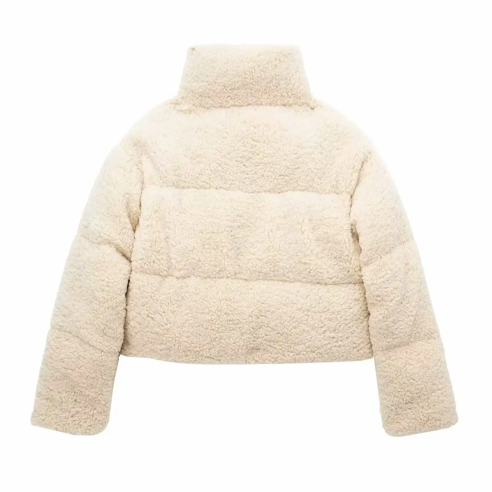 Amozae winter outfits men Women's Winter Artificial Lamb Wool Thickened Fleece Cotton-Padded Jacket Warm Short Coat
