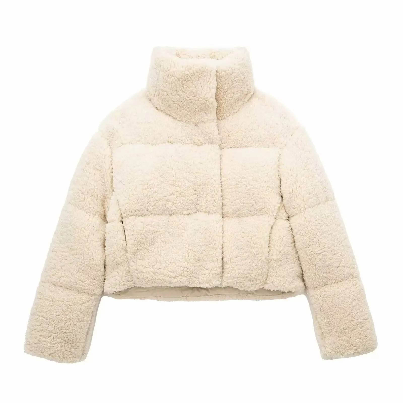 Amozae winter outfits men Women's Winter Artificial Lamb Wool Thickened Fleece Cotton-Padded Jacket Warm Short Coat