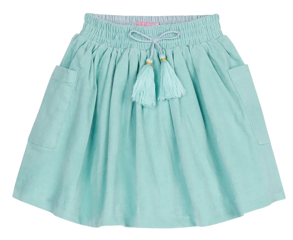 Aqua Velvet Circle Skirt