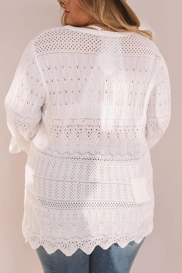 Artistic Mood Eyelet Shift Top Curves