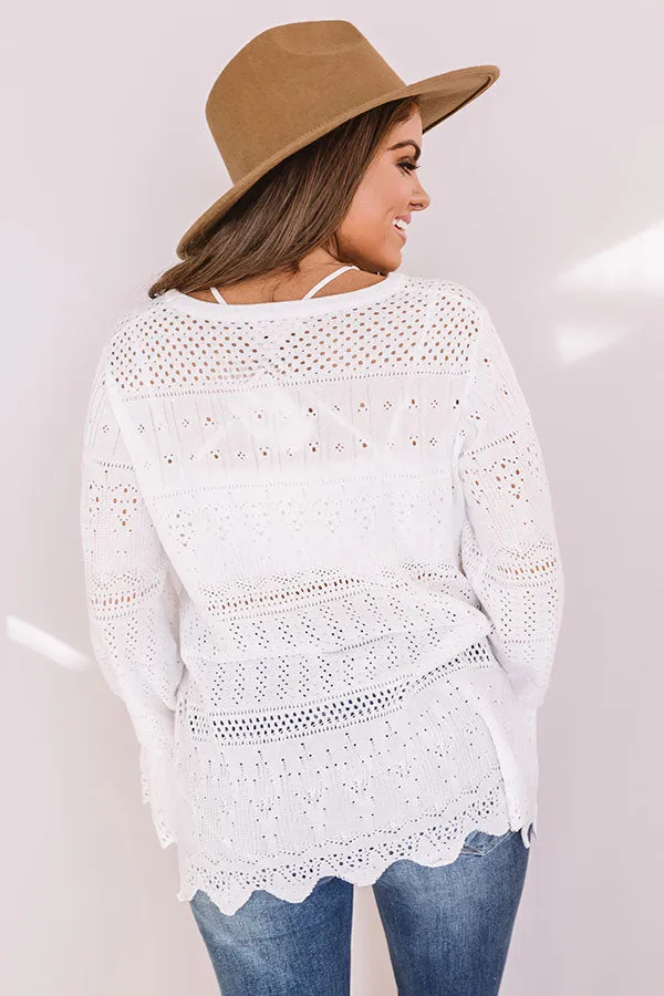 Artistic Mood Eyelet Shift Top
