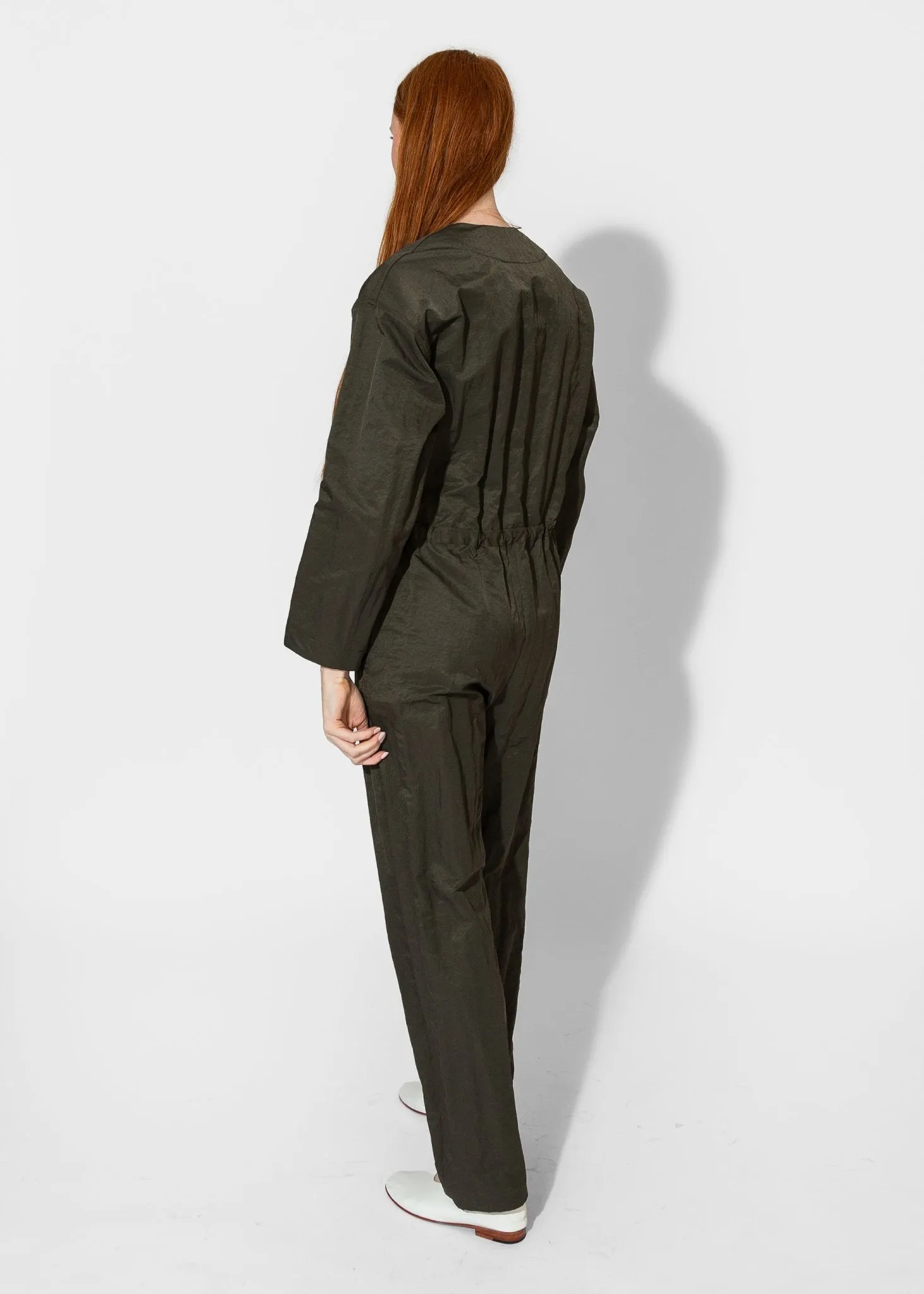 Aviator Zip Jumpsuit in Peat