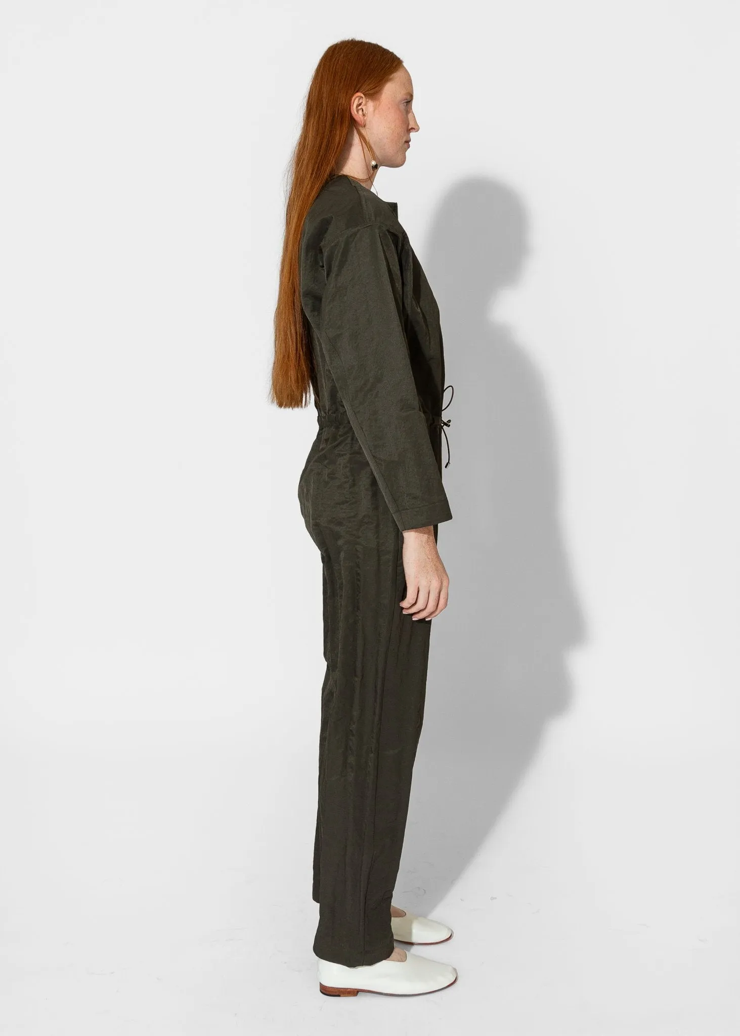 Aviator Zip Jumpsuit in Peat