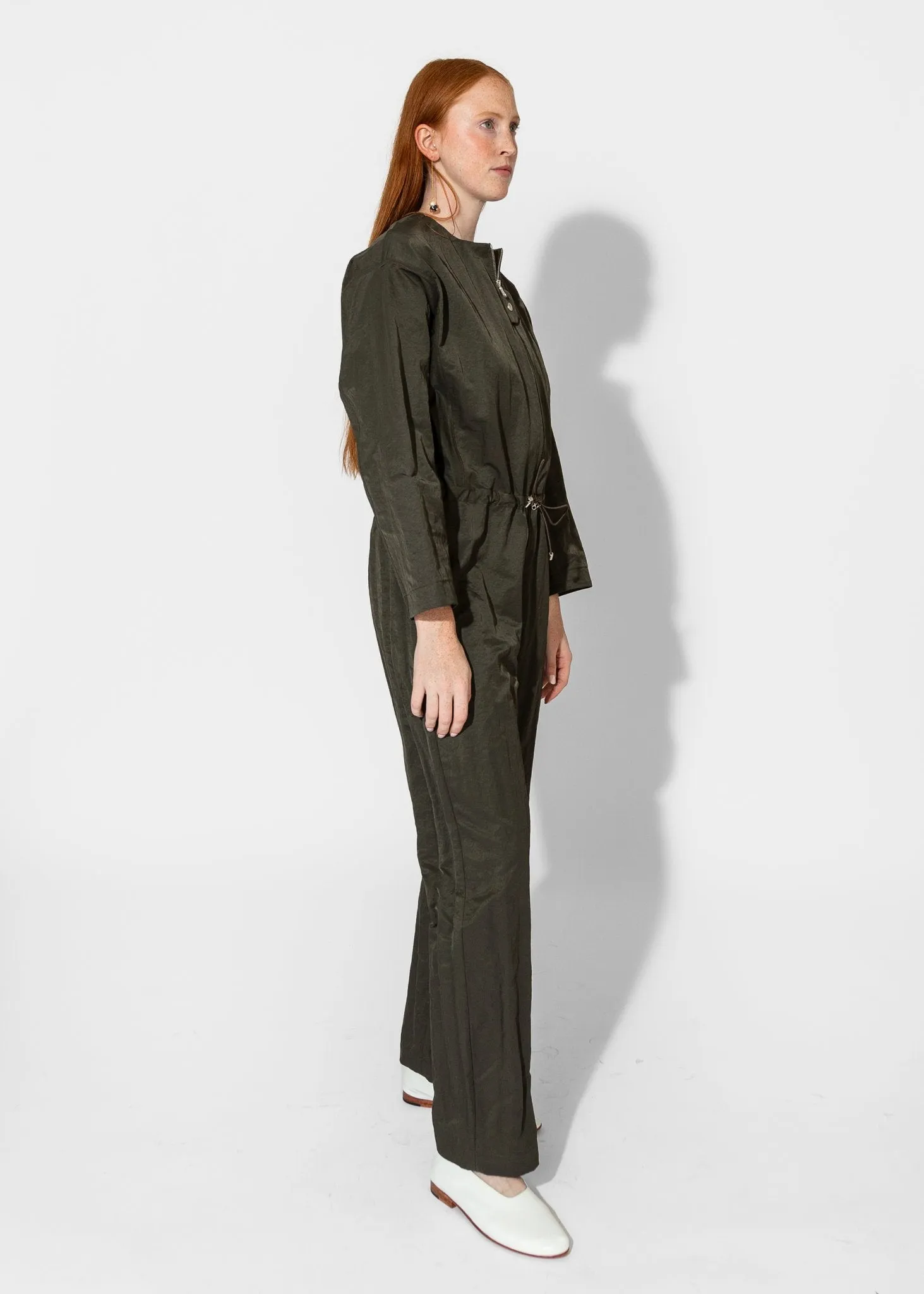 Aviator Zip Jumpsuit in Peat
