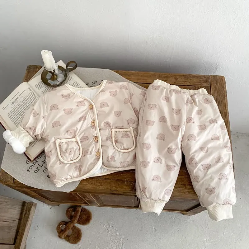 Baby 2-Piece Bear Quilted Thermal Set
