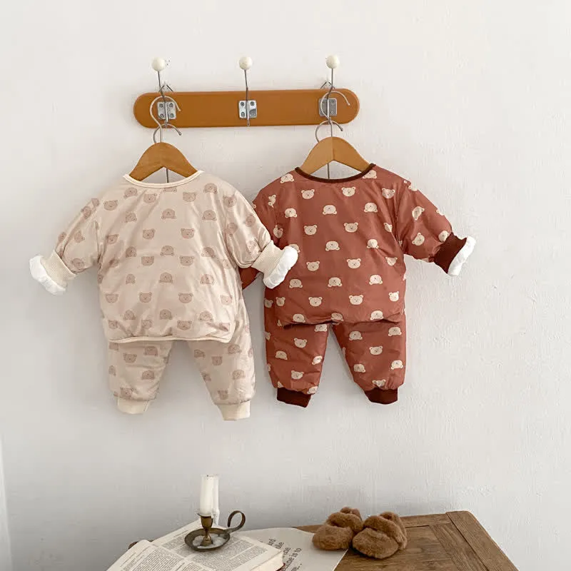 Baby 2-Piece Bear Quilted Thermal Set