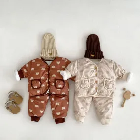 Baby 2-Piece Bear Quilted Thermal Set