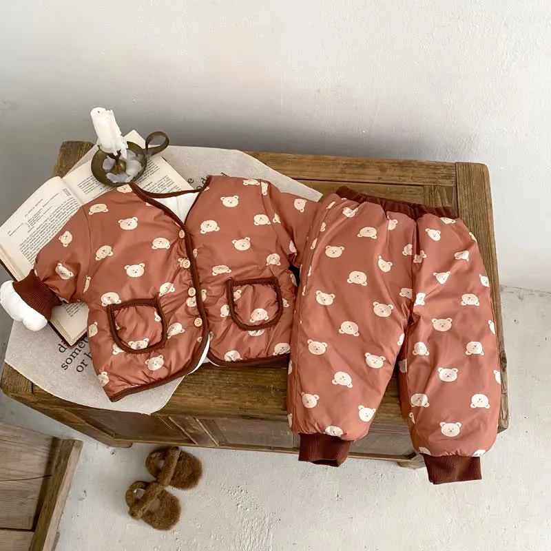 Baby 2-Piece Bear Quilted Thermal Set