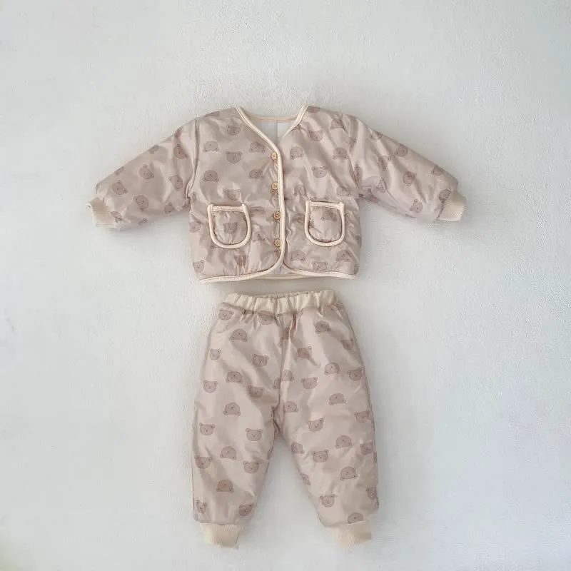 Baby 2-Piece Bear Quilted Thermal Set
