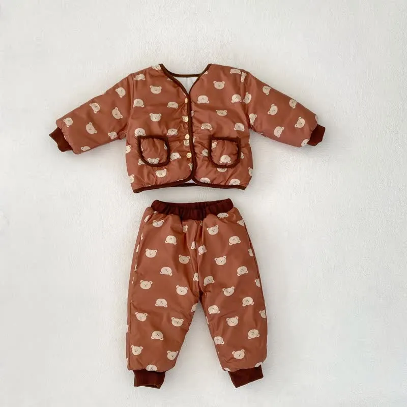 Baby 2-Piece Bear Quilted Thermal Set