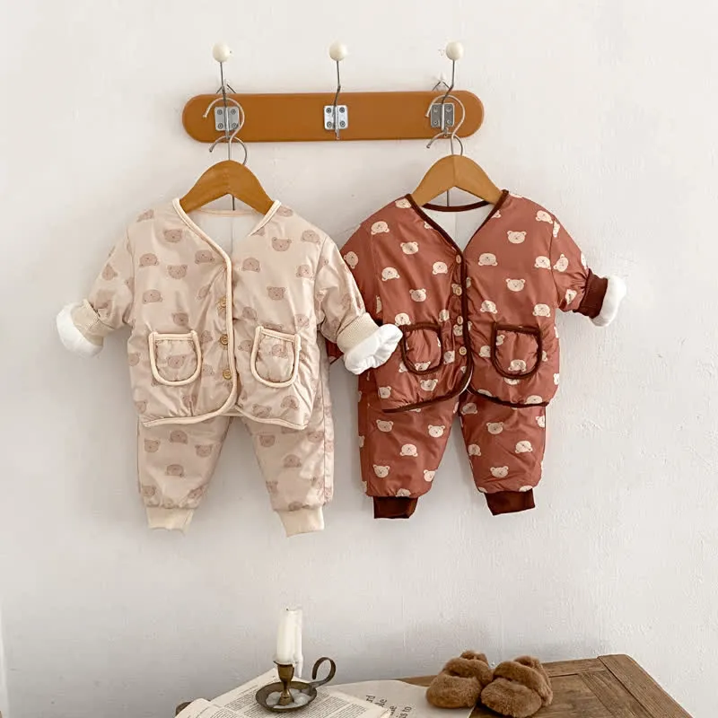 Baby 2-Piece Bear Quilted Thermal Set