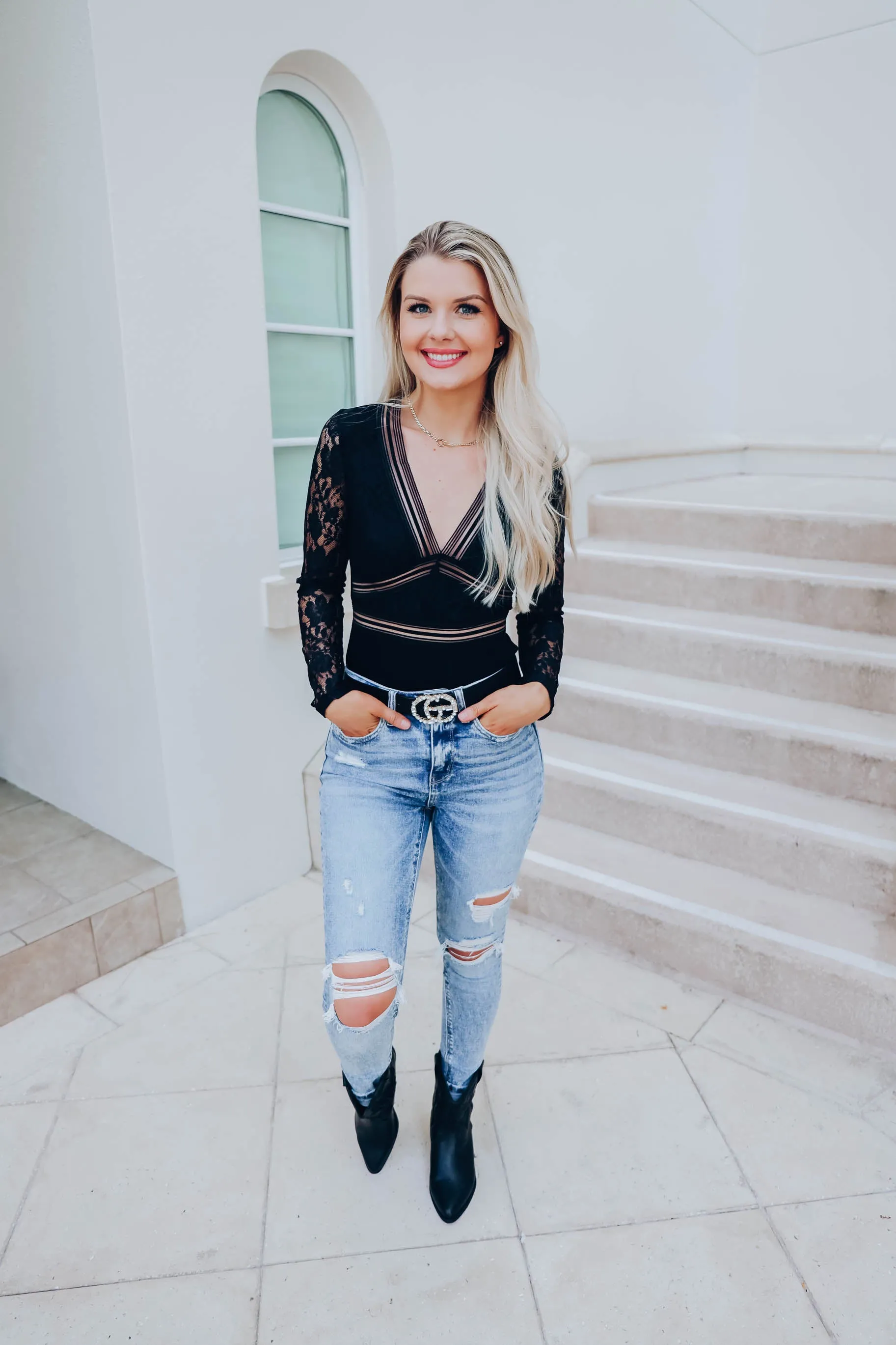 Back In Black Lace Bodysuit