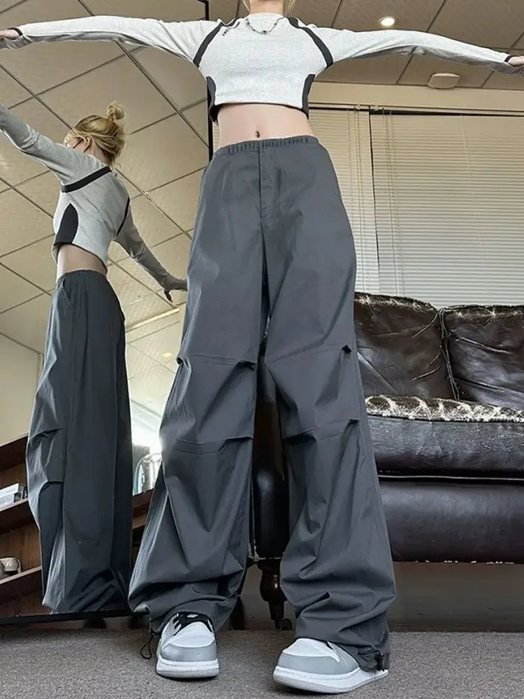 Baggy Cargo Pants Women Vintage Streetwear Parachute Harajuku Hip Hop Jogger Pants