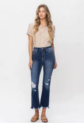Bella Vervet Cropped Flare Jeans