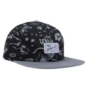 Benny Gold - Tropics Pattern Polo 6-Panel Hat, Black