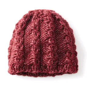 Bernat Shining Swirls Knit Hat