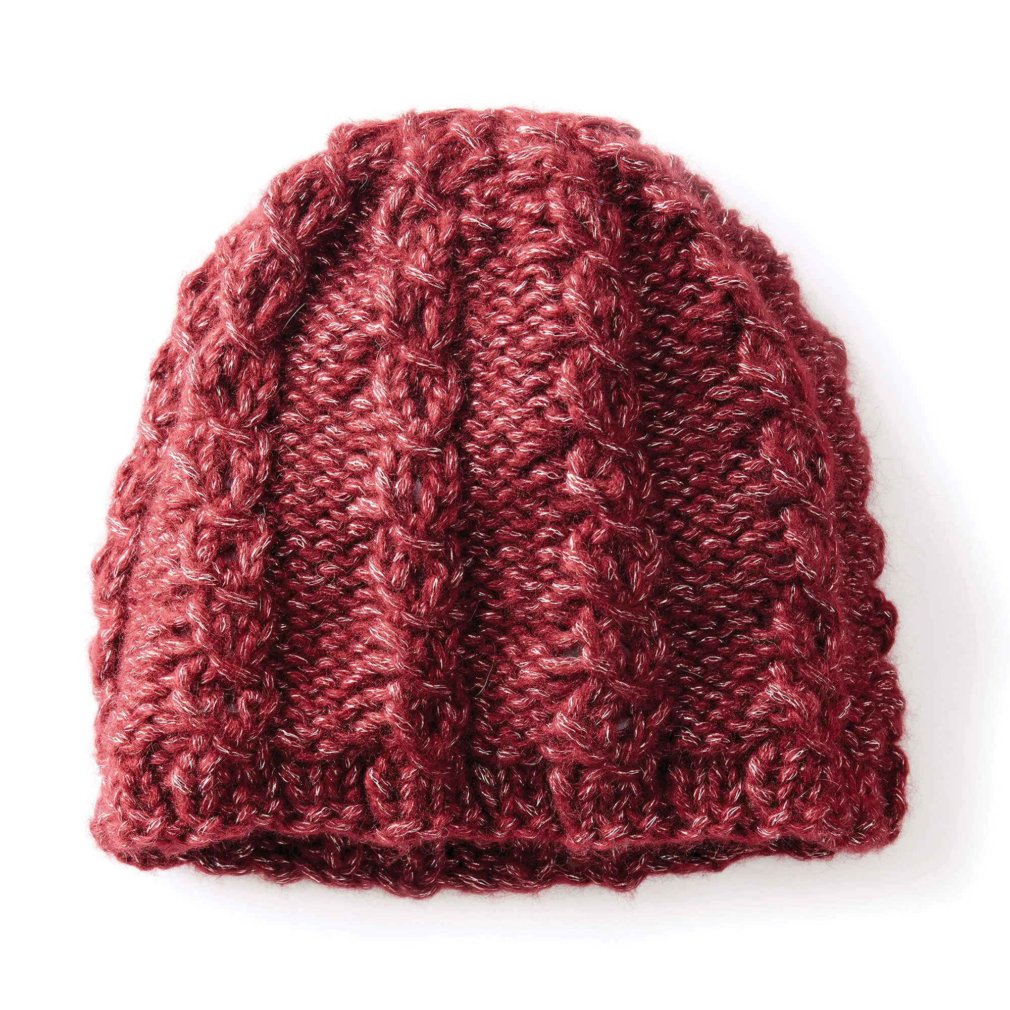 Bernat Shining Swirls Knit Hat