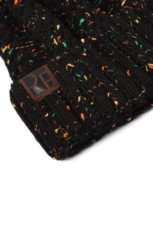 Black Pom Beanie