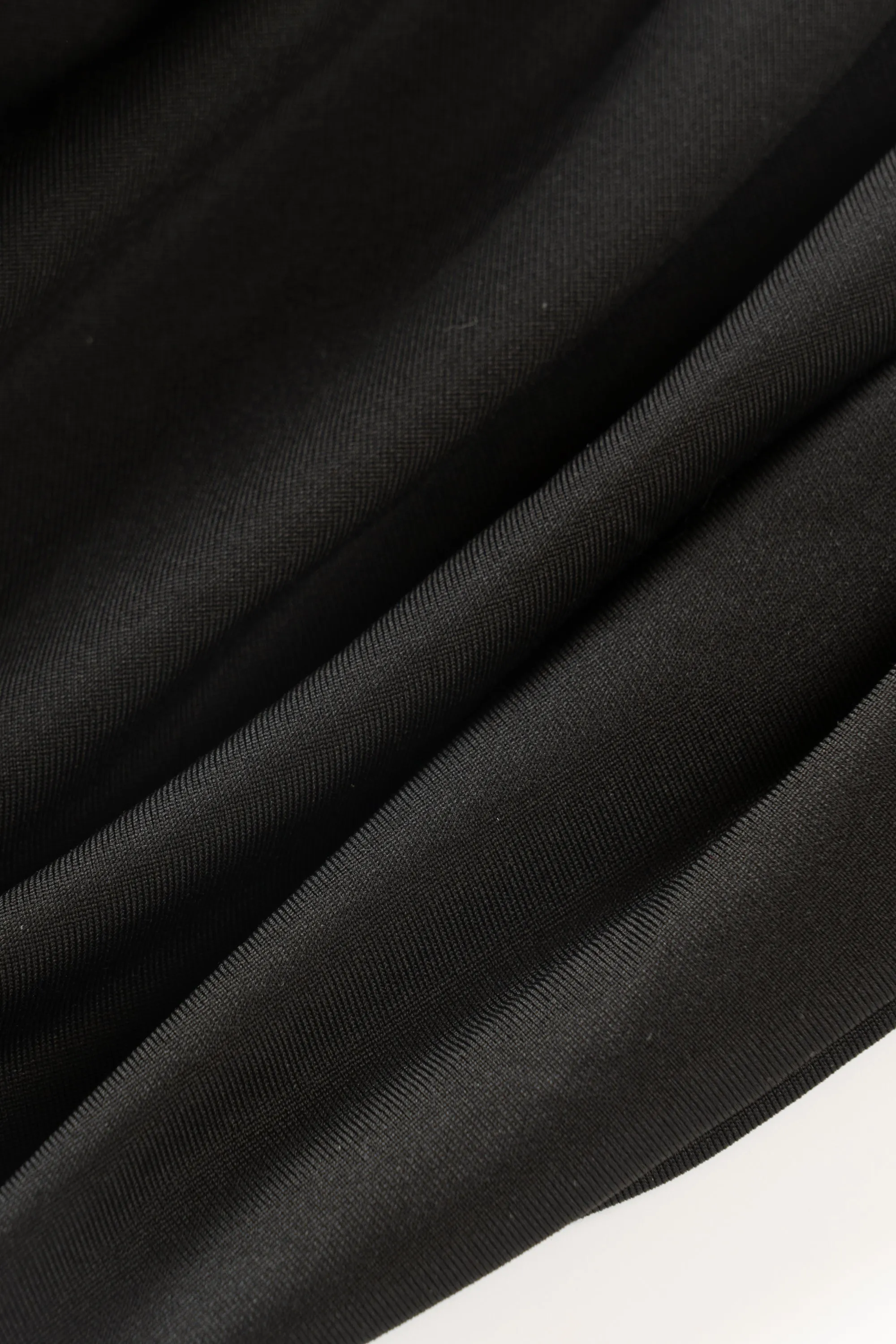 Black Textured Sheer Knit Tight Maxi Dress