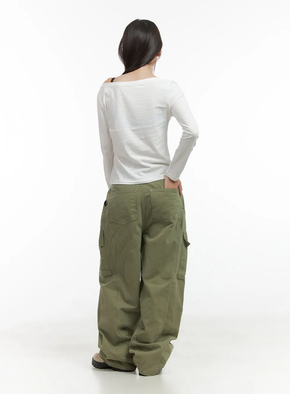 Blair Wide Fit Pintuck Cargo Pants CO417