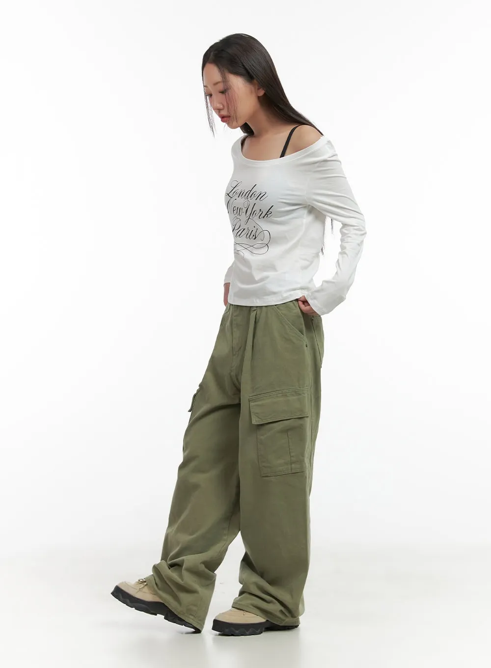 Blair Wide Fit Pintuck Cargo Pants CO417