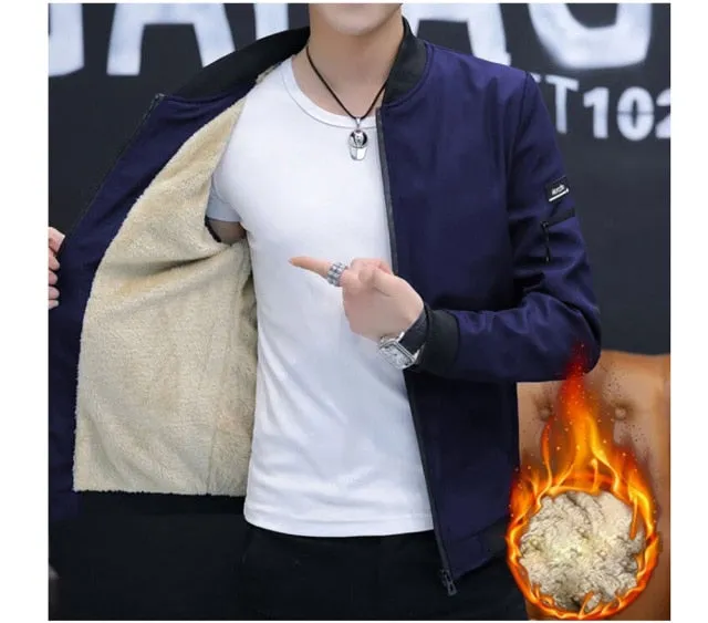 Bomber Style Fleece Lined Street Jacket