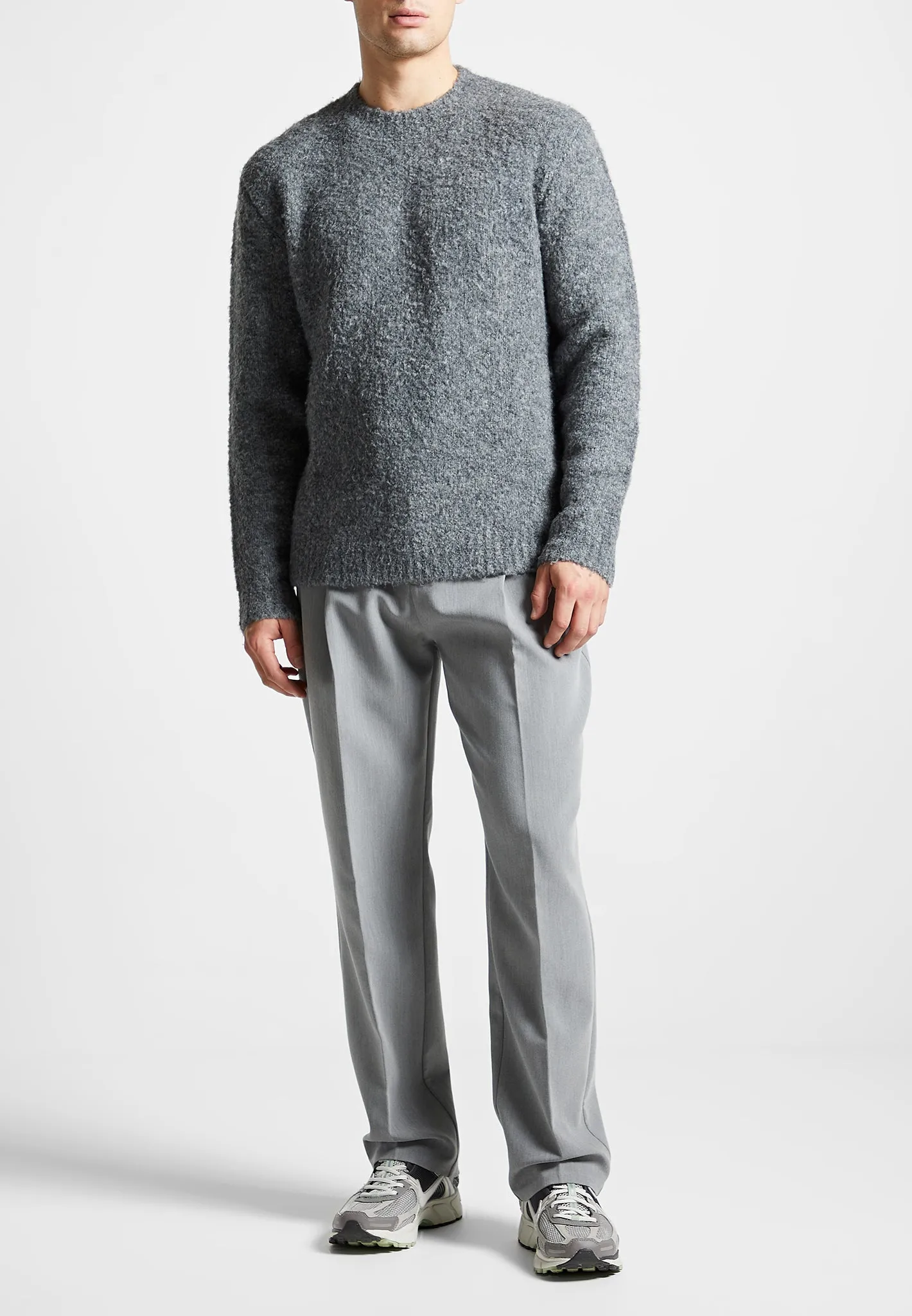 Boucle Knit Jumper - Grey