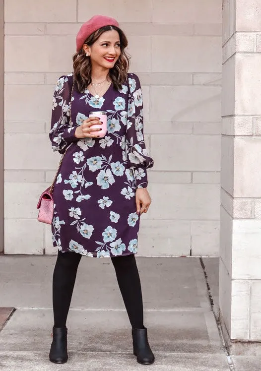 CABI ROYAL PURPLE ELLERY DRESS - S