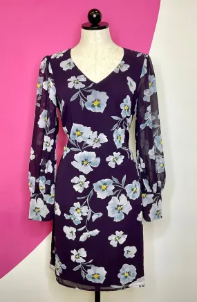 CABI ROYAL PURPLE ELLERY DRESS - S