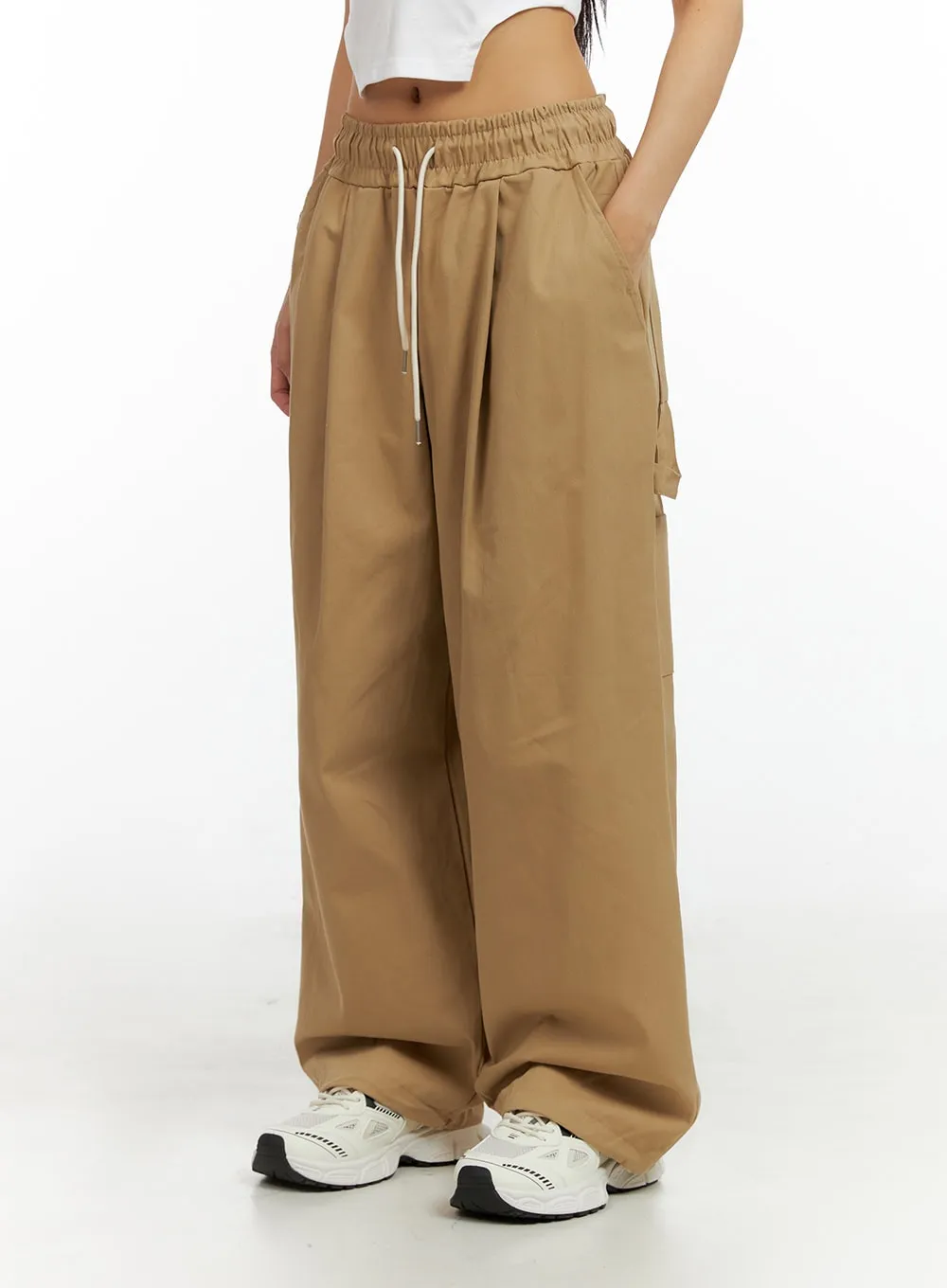 Cargo Banded Pintuck Pants IL419