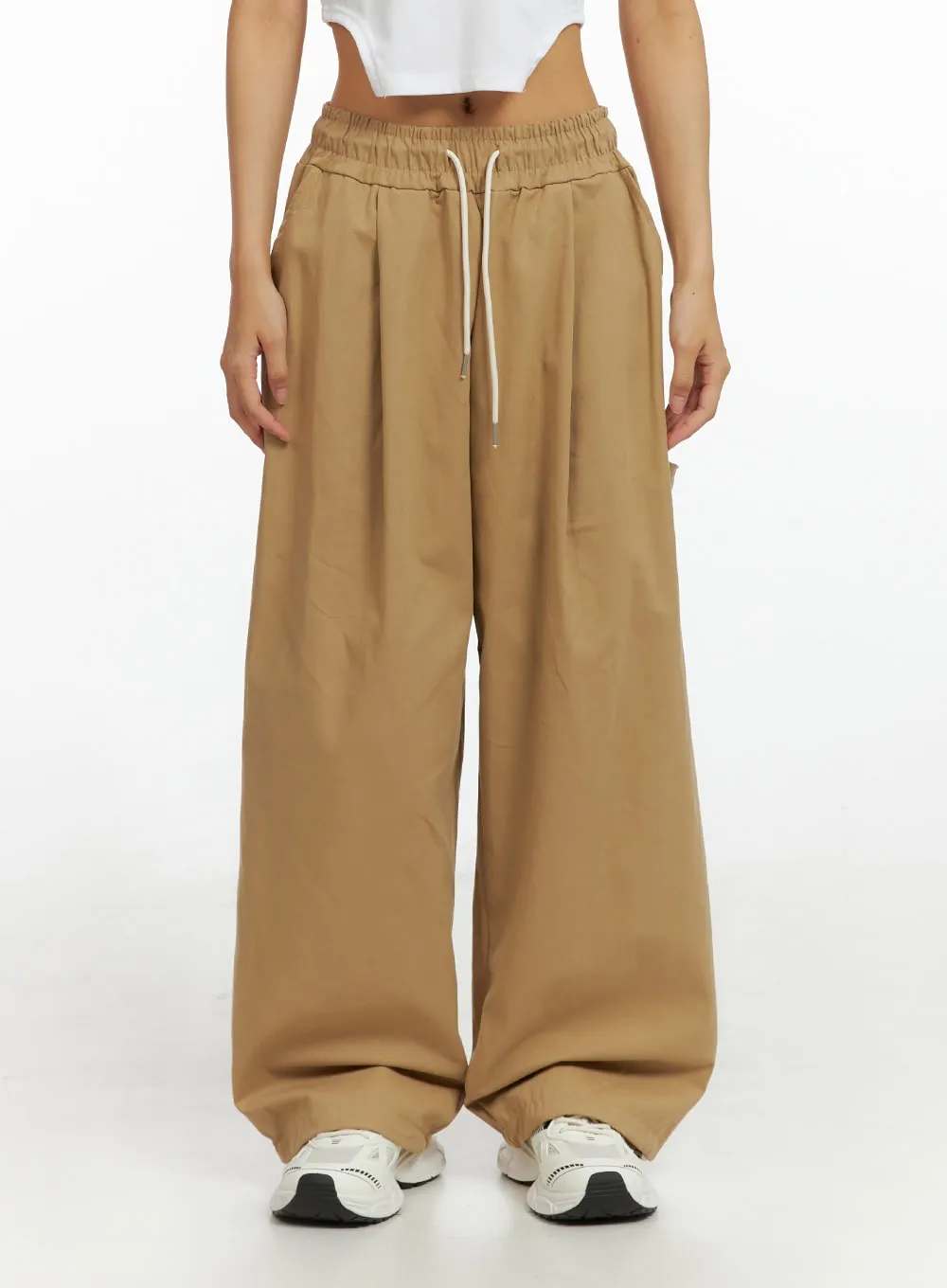 Cargo Banded Pintuck Pants IL419