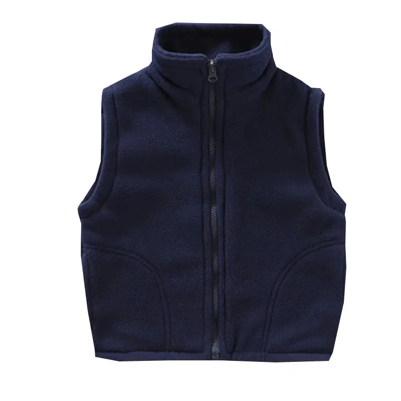 Children's Vest for Boy Teenager Outerwear Waistcoats Sleeveless Jackets Girl Polar Fleece Baby Kids Vest Warm Winter Clothes