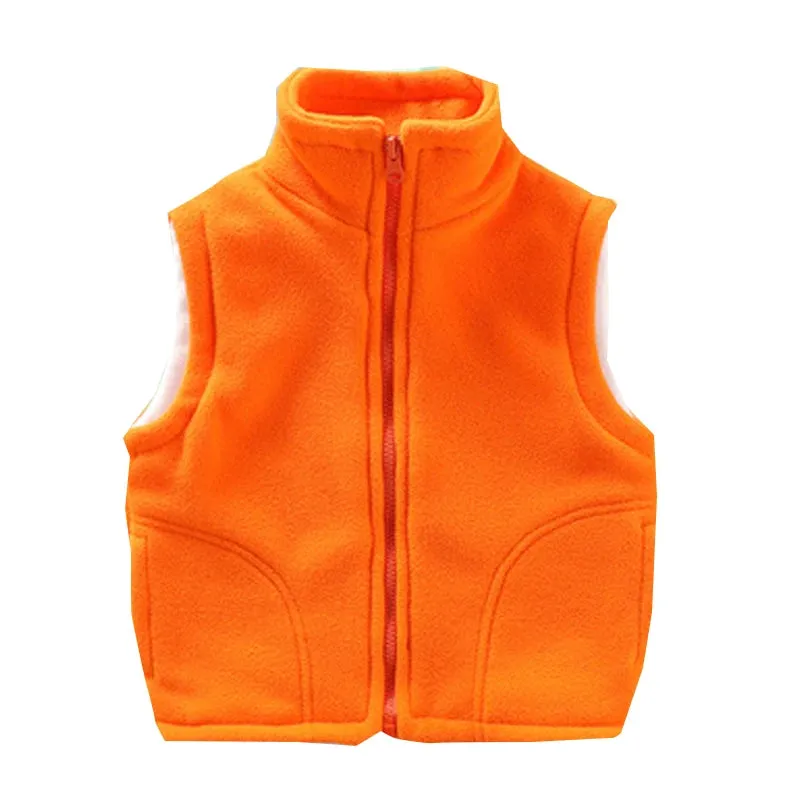 Children's Vest for Boy Teenager Outerwear Waistcoats Sleeveless Jackets Girl Polar Fleece Baby Kids Vest Warm Winter Clothes