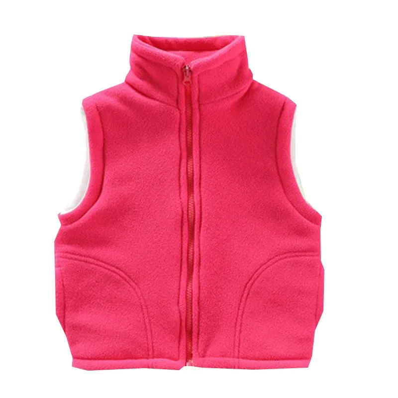 Children's Vest for Boy Teenager Outerwear Waistcoats Sleeveless Jackets Girl Polar Fleece Baby Kids Vest Warm Winter Clothes