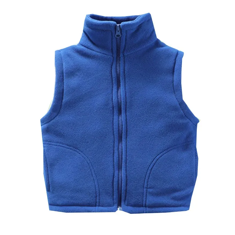 Children's Vest for Boy Teenager Outerwear Waistcoats Sleeveless Jackets Girl Polar Fleece Baby Kids Vest Warm Winter Clothes