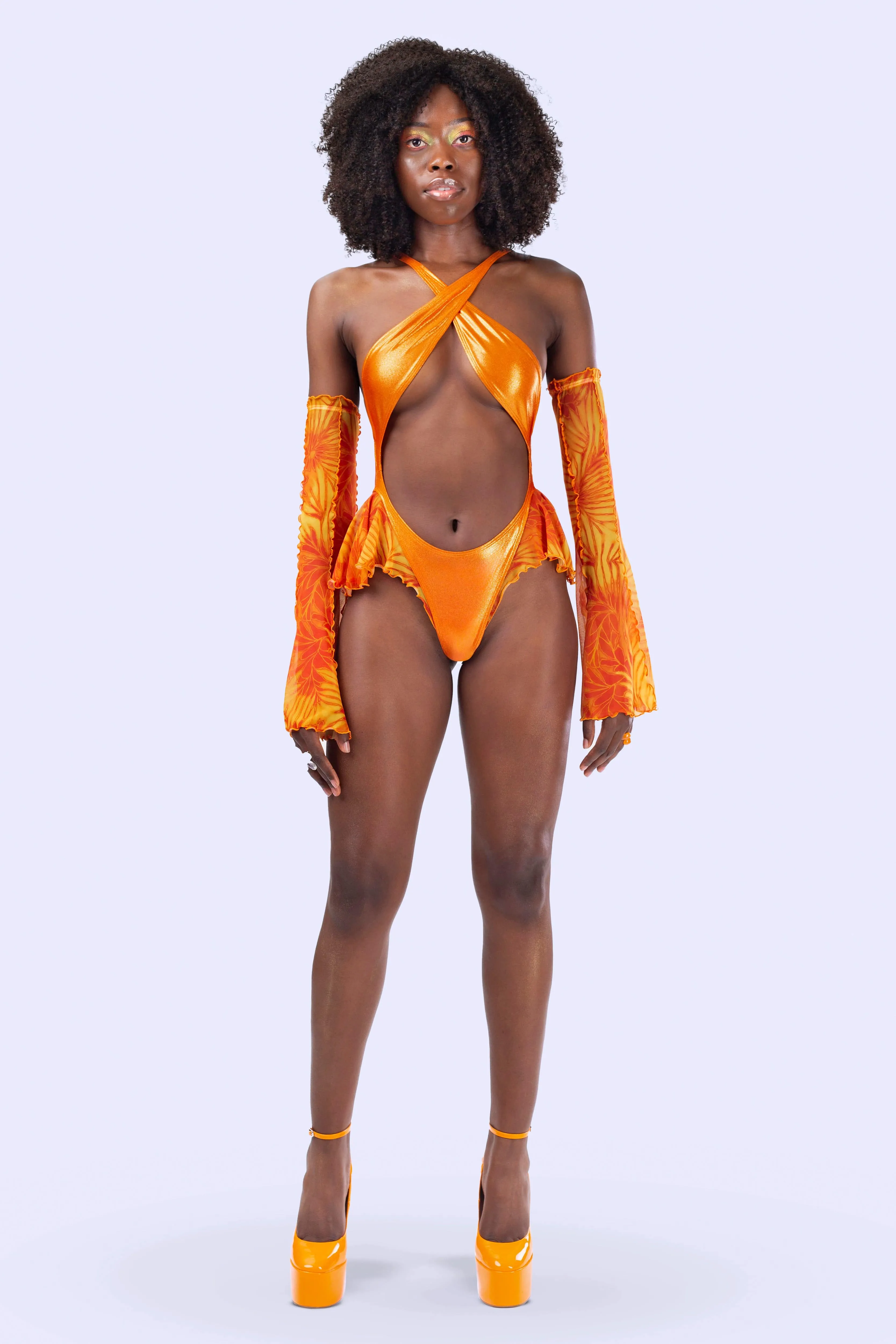 Citrine Criss-Cross Bodysuit