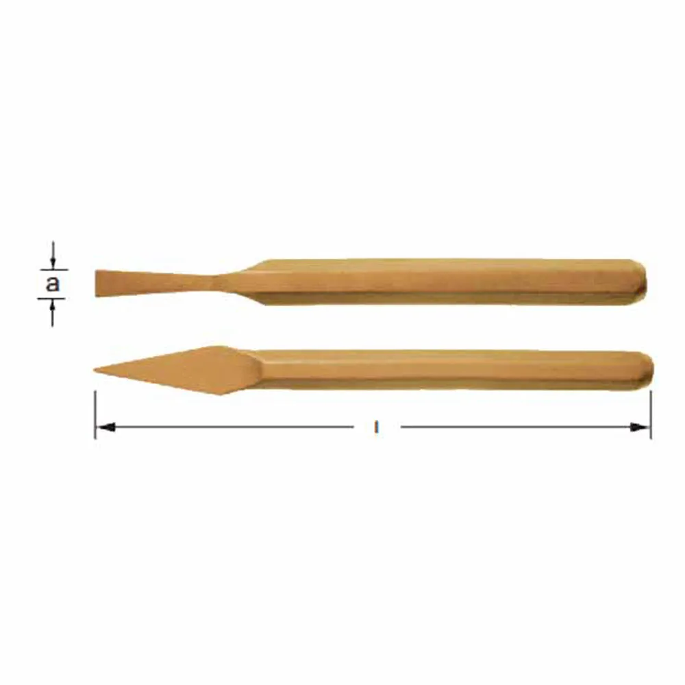 CS Unitec Ex305-150A Aluminum Bronze Non-Sparking, Low-Magnetism, Corrosion Resistant 6" Cape Chisel