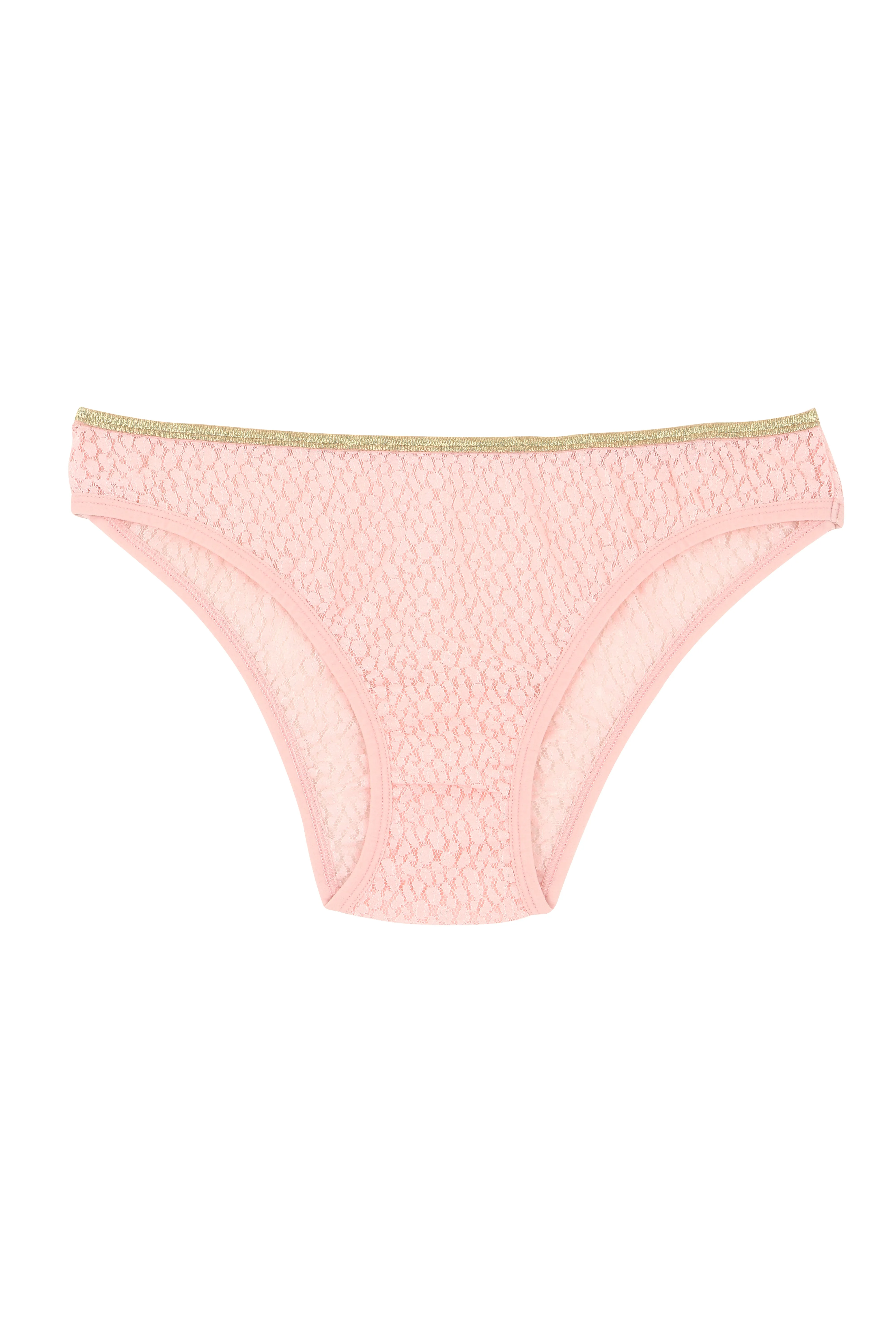 Culotte Dentelle - Rose Lurex